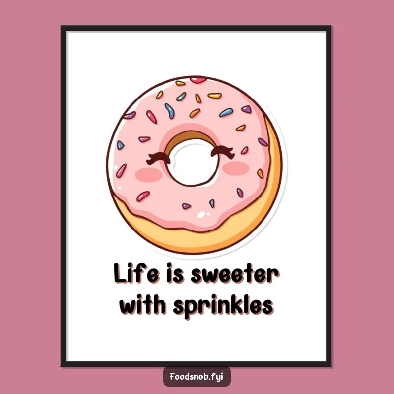 Free Printable Wall Art: Winking Donut, Hilarious Downloadable Decor & Gift for Sweet Spaces