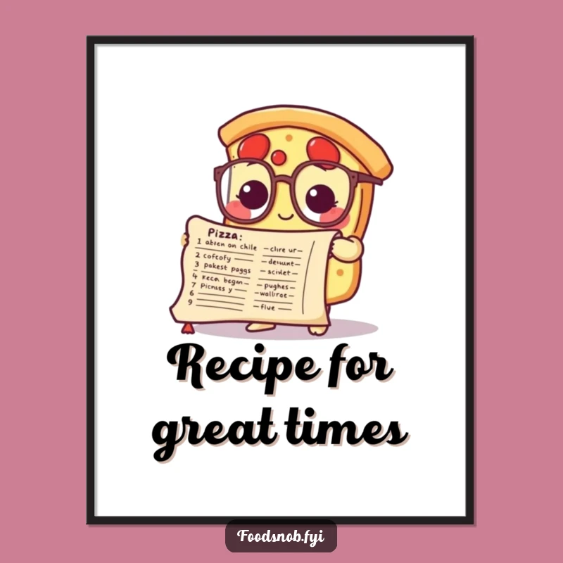 Quirky Free Printable Wall Art: Pizza Chef Character, Culinary Downloadable Decor