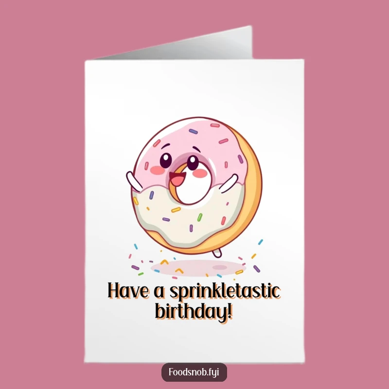 Free Printable Birthday Card: Joyful Donut Design, Hilarious Downloadable Gift