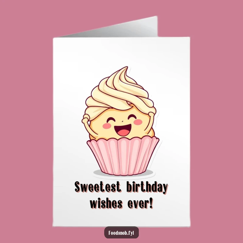 Free Printable Funny Cupcake Birthday Card: Sweet Frosting Fun!