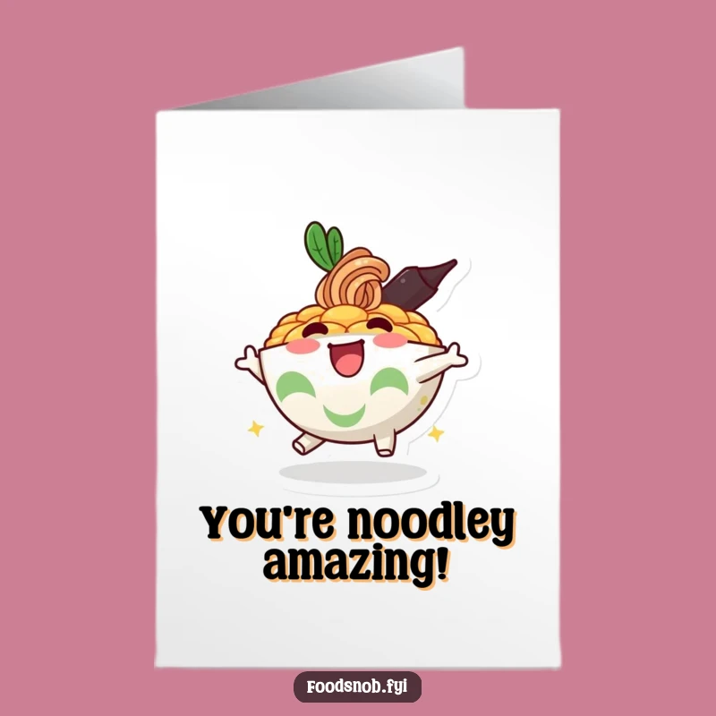 Free Printable Congrats Card: Energetic Ramen Bowl - Downloadable Celebration Gift