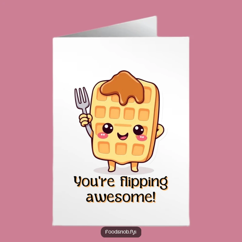 Free Printable Congrats Card: Waffle Success - Downloadable Celebration Gift