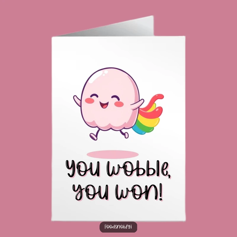 Free Printable Jelly Congrats Card: Bouncy Success Downloadable, DIY Gift