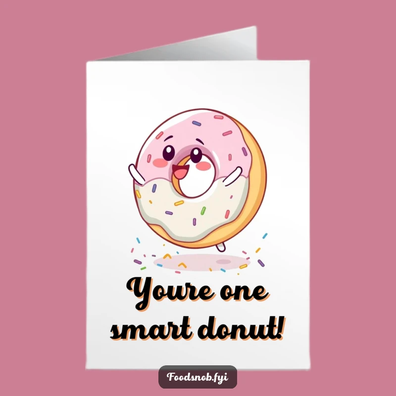 Free Printable Congrats Card: Donut Celebrate Joy, Downloadable Fun Gift