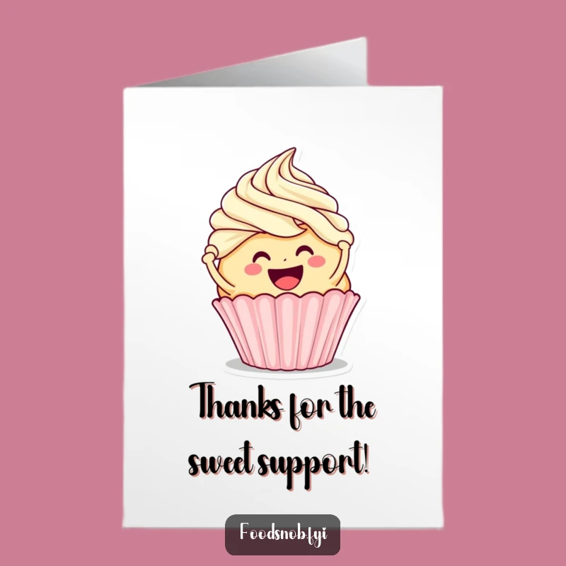 Free Printable Funny Cupcake Thank You Card: Sweet Thanks!