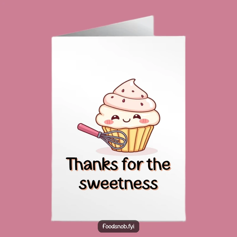 Free Printable Thank You Card: Giggling Cupcake for a Funny Downloadable Gift