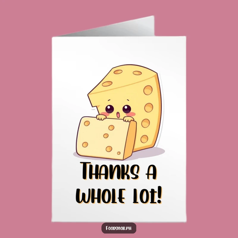 Free Printable Cheese Thank You Card: Funny Cracker Surprise Greeting for Gratitude