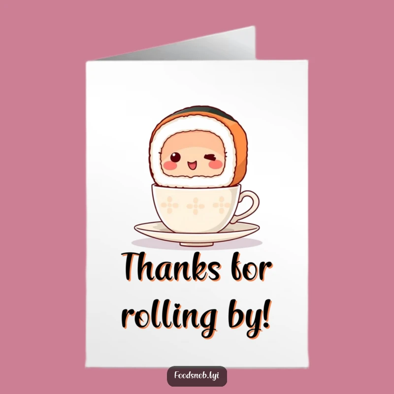 Free Printable Thank You Card: Sushi Thanks - Balancing Act of Gratitude!