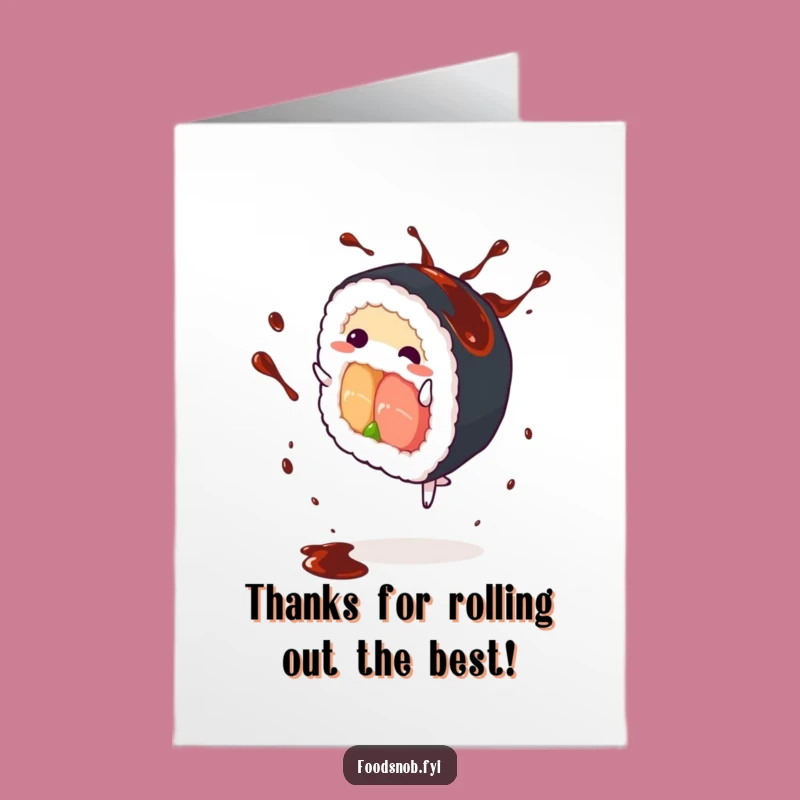 Free Printable Sushi Thank You Card Unique Downloadable Gift