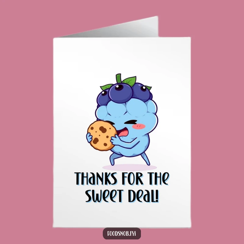 Hilarious Free Printable Thank You Card: Blueberry Cookie Thief - Print at Home Fun