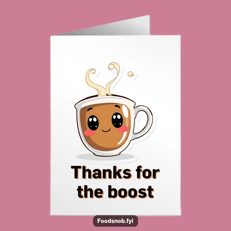 Warm Free Printable Coffee Cup Thank You Card - Brewed with Gratitude - Downloadable