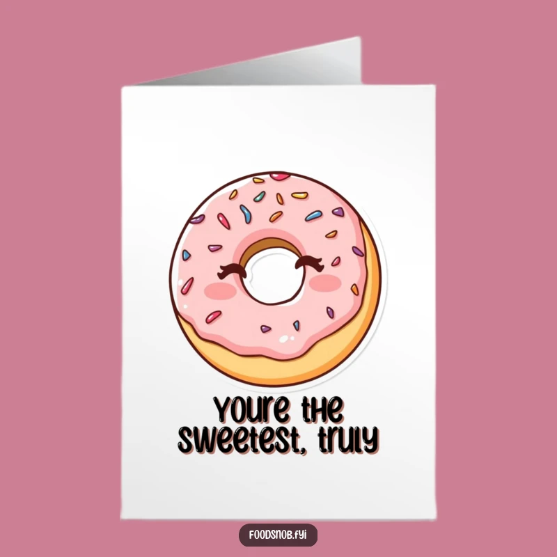 Funny Free Printable Thank You Card: Winking Donut, Humorous Downloadable Gift of Thanks