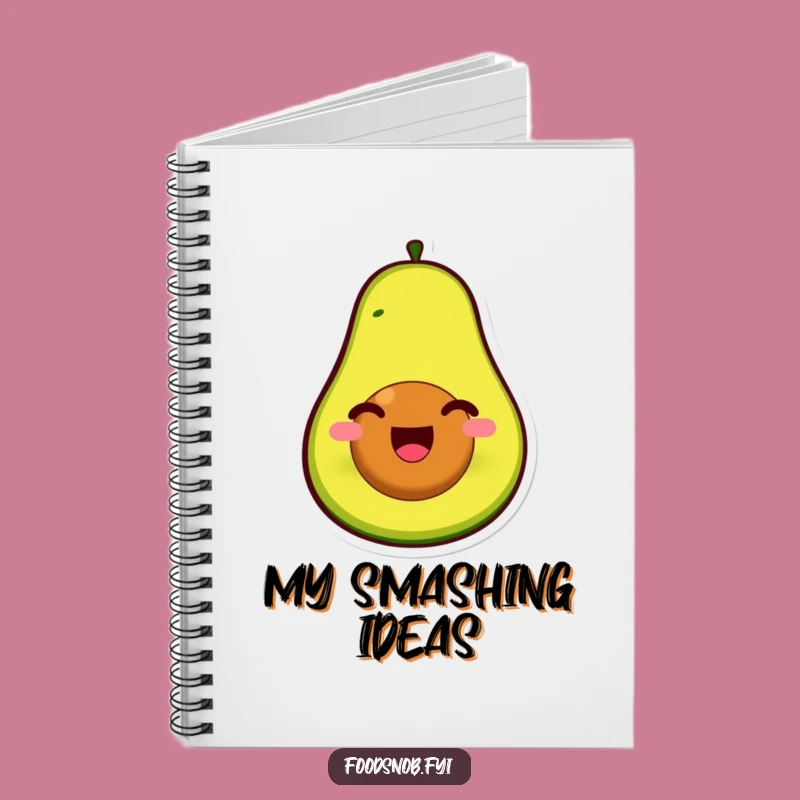 Funny Avocado Pit Face Notebook - Jot Down Ideas with Healthy Enthusiasm