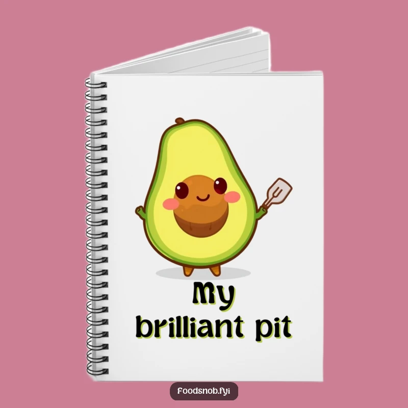 Funny Avocado Pit Spatula Notebook - Jot Down Guac Ideas!