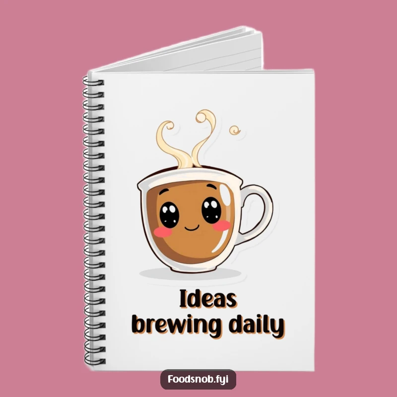 Funny Coffee Cup Steam Notebook - Jot Down Ideas with a Smile!