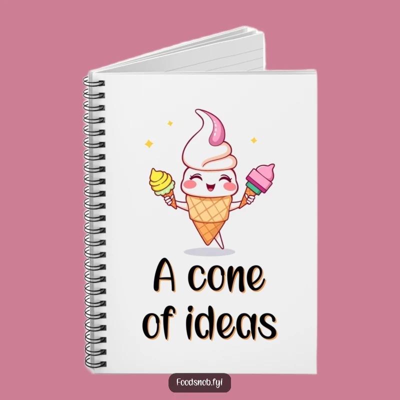 Funny Juggling Ice Cream Notebook: Jot Down Sweet Ideas with Giggles