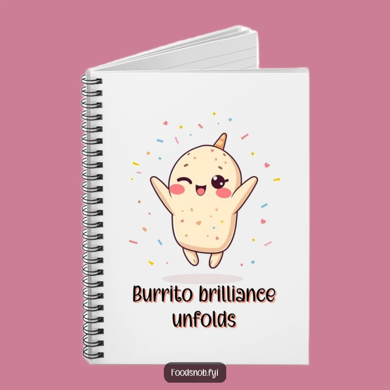 Funny Kawaii Burrito Notebook - Jot Down Ideas with a Leap!