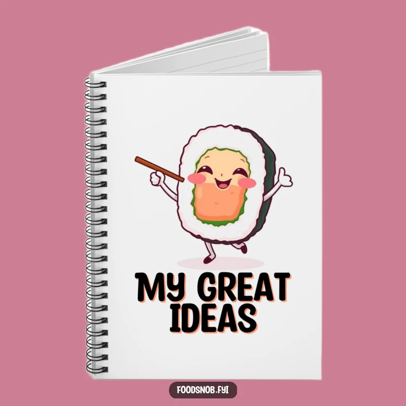 Funny Sushi Dancer Notebook: Jot Down Yummy Ideas with this Character