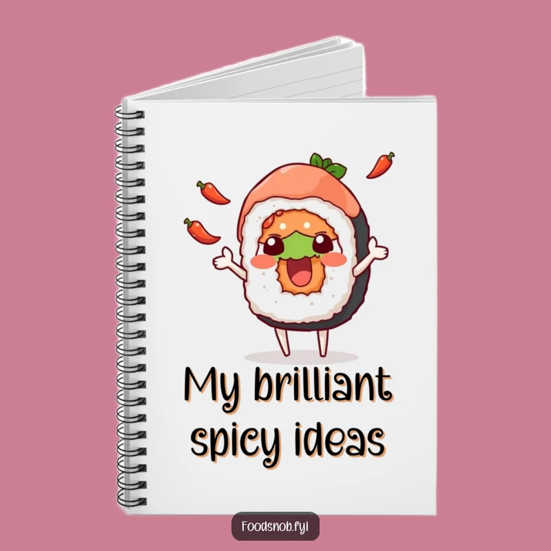 Funny Sushi Juggling Peppers Notebook - Jot Down Ideas with Humor