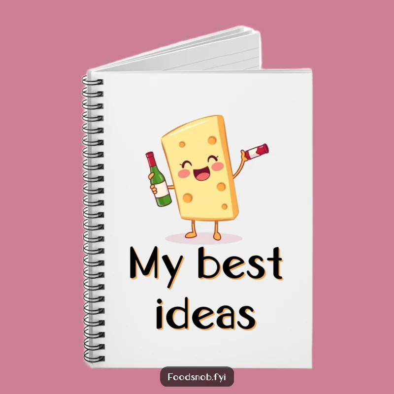 Funny Cheese and Wine Notebook: Gleeful Slice Character Journal for Ideas