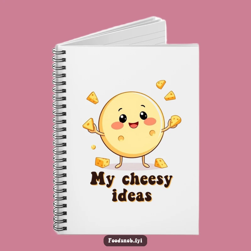 Funny Cheese Juggling Notebook: Jot Down Thoughts with Gouda Humor