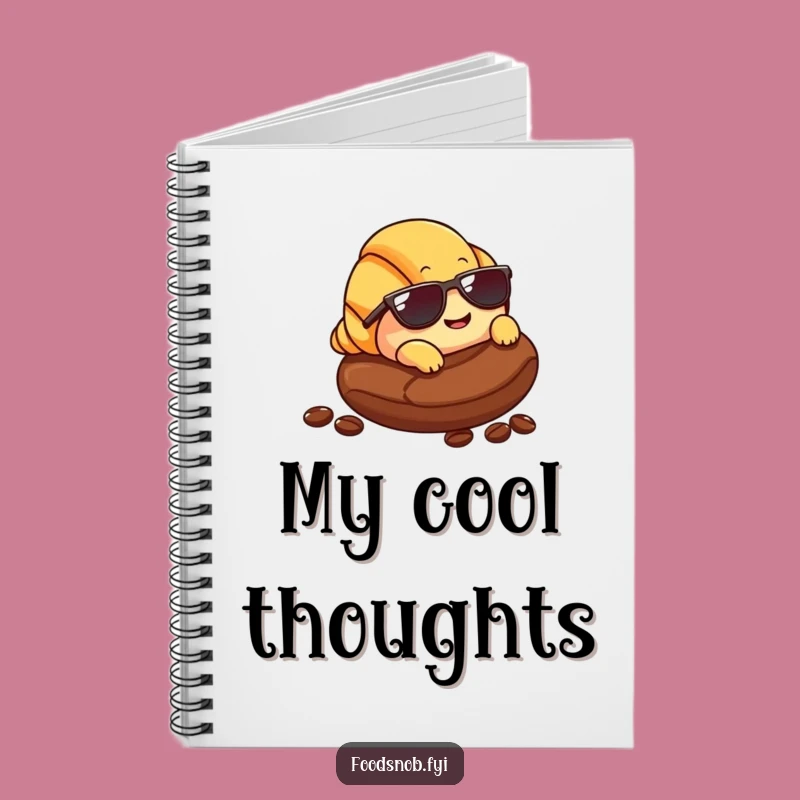 Funny Croissant Sunglasses Notebook: Jot Down Notes with Cool Wit
