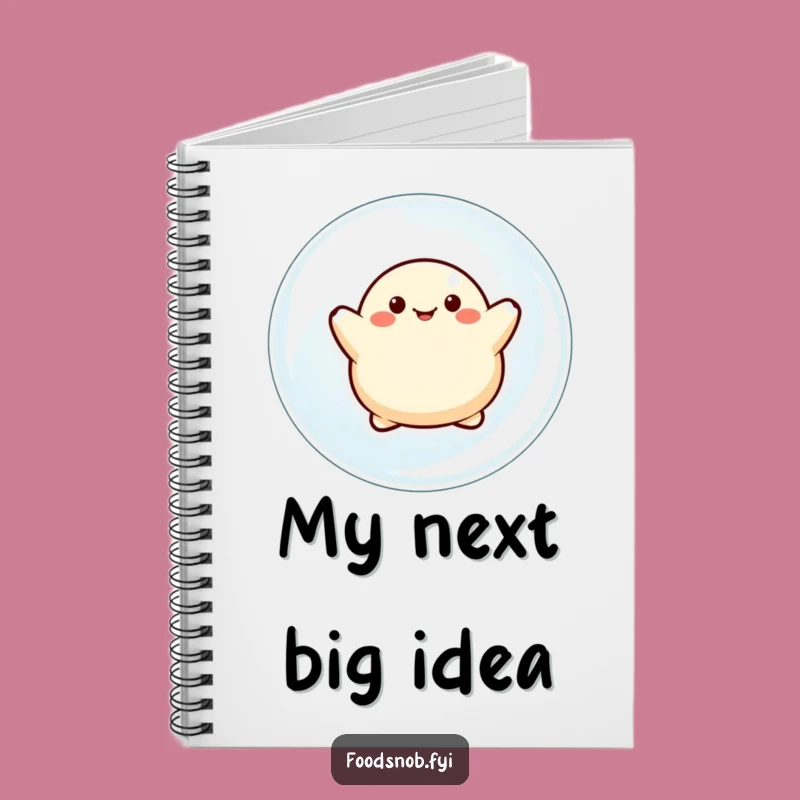 Funny Dumpling Bubble Float Notebook - Jot Down Ideas with Joy!