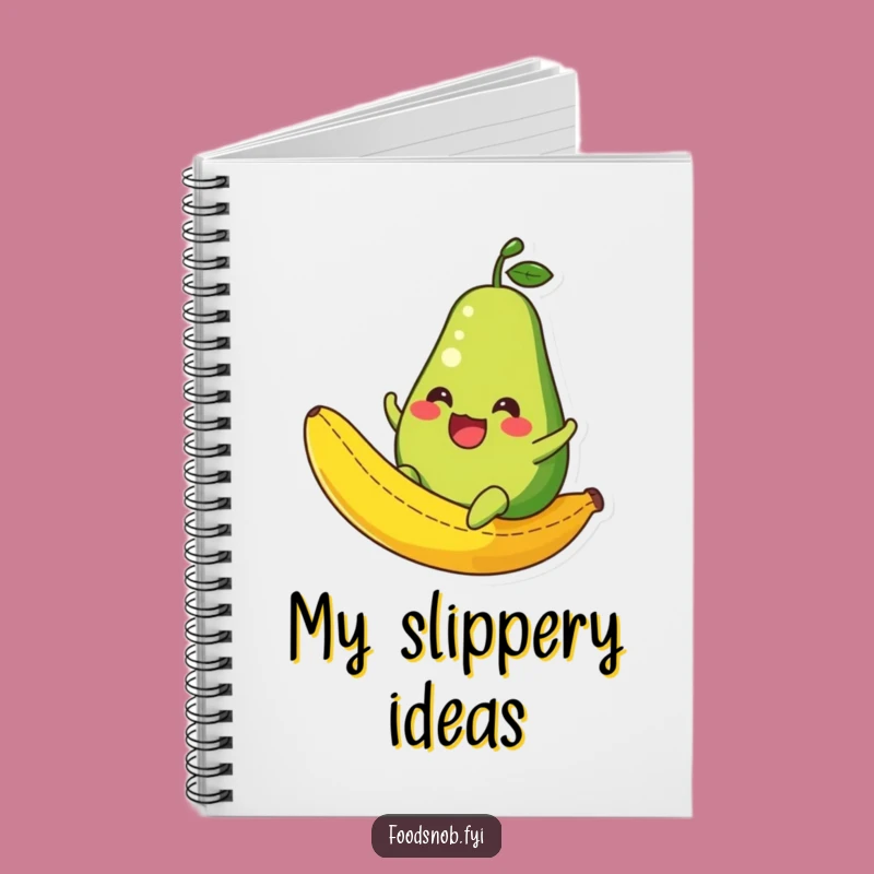 Funny Avocado Banana Peel Notebook: Jot Down Notes with Slippery Wit