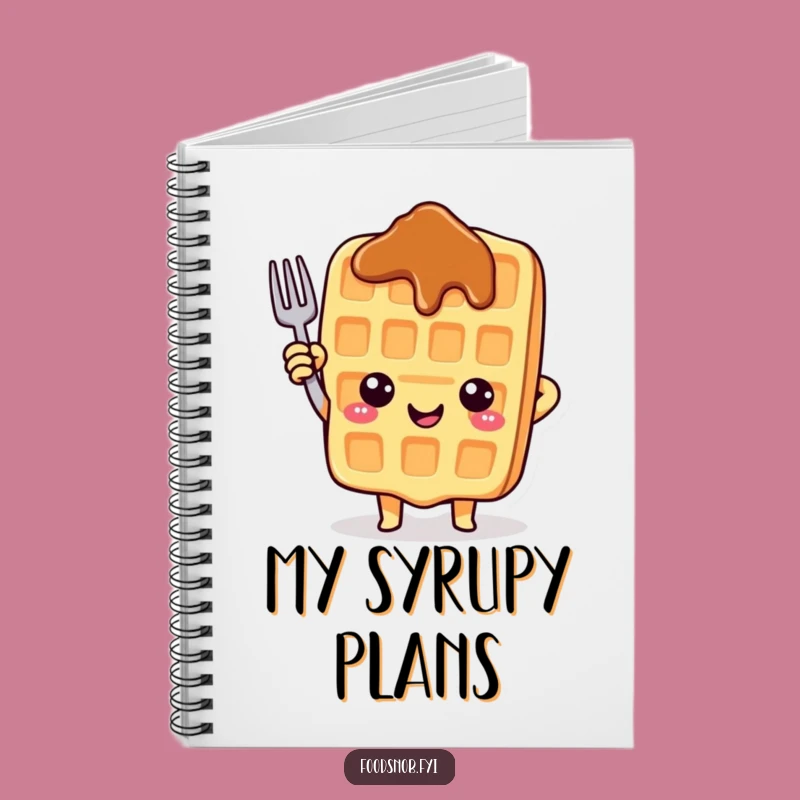 Funny Waffle Fork Notebook - Jot Down Ideas with Sweet Enthusiasm