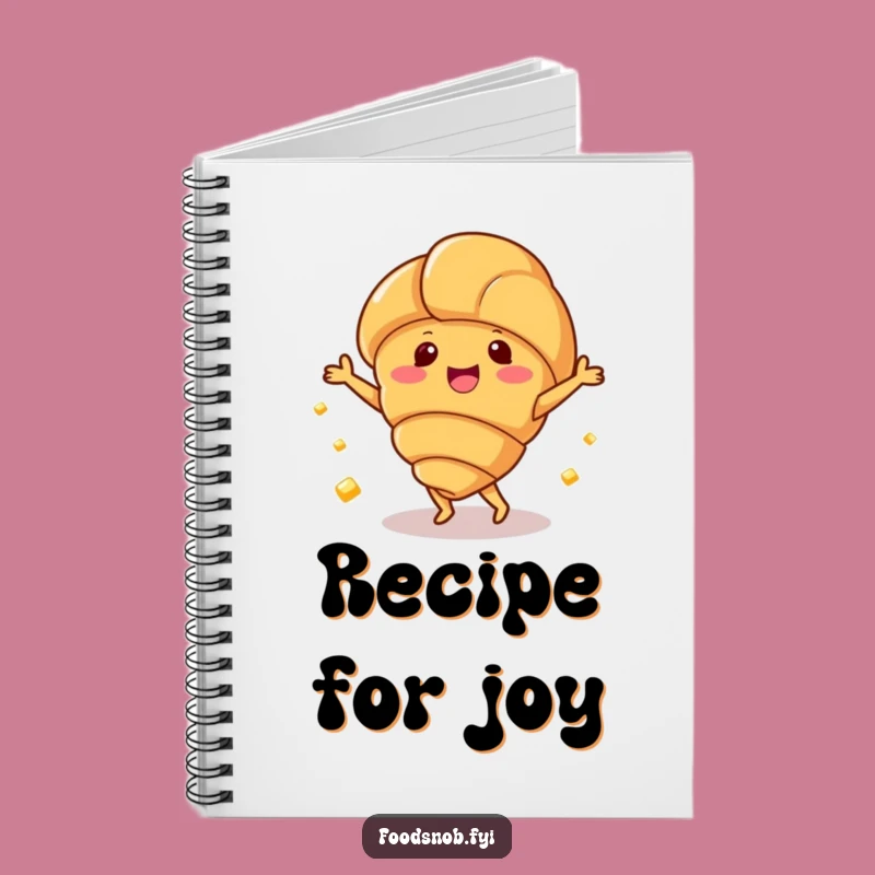 Funny Croissant Dance Notebook, Journal Your Sweetest Thoughts