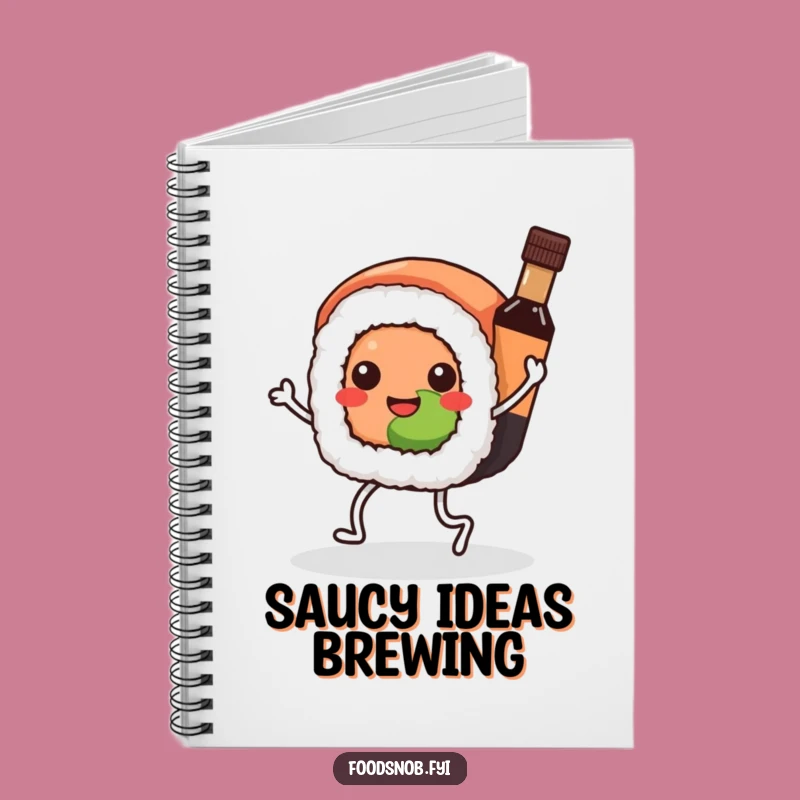 Funny Kawaii Sushi Notebook - Jot Down Ideas with a Happy Dance!