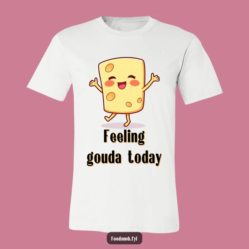 Funny Smiling Cheese Jig T-Shirt: Wear Your Cheesy Spirit