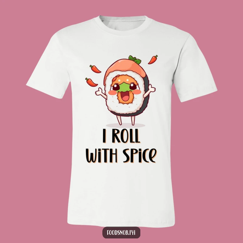 Funny Sushi Juggling Peppers T-Shirt - Wearable Cartoon Foodie Humor Gift