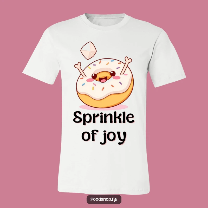 Funny Donut Sugar Toss T-Shirt: Wear Your Joy with Sprinkles and Humorous Style