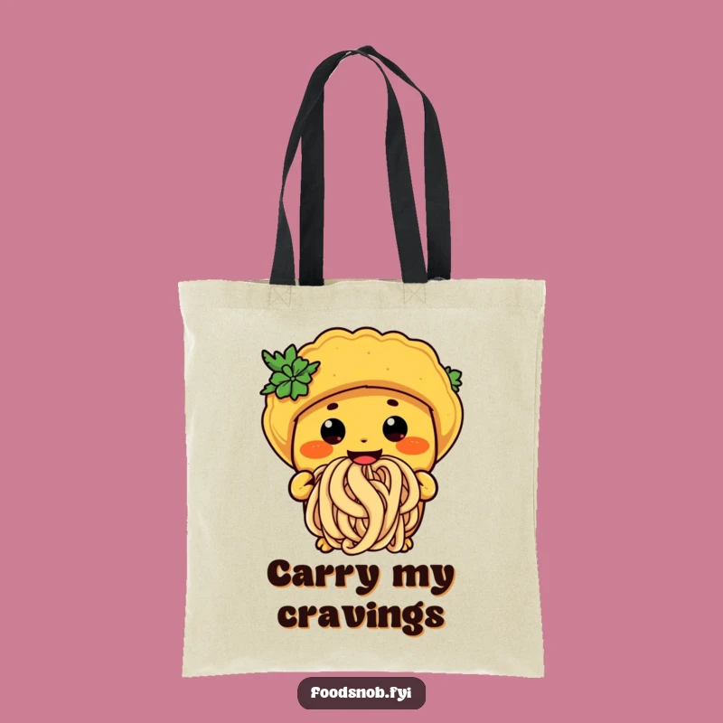 Funny Taco Noodle Tote Bag: Whimsical Foodie Accessory for Errands