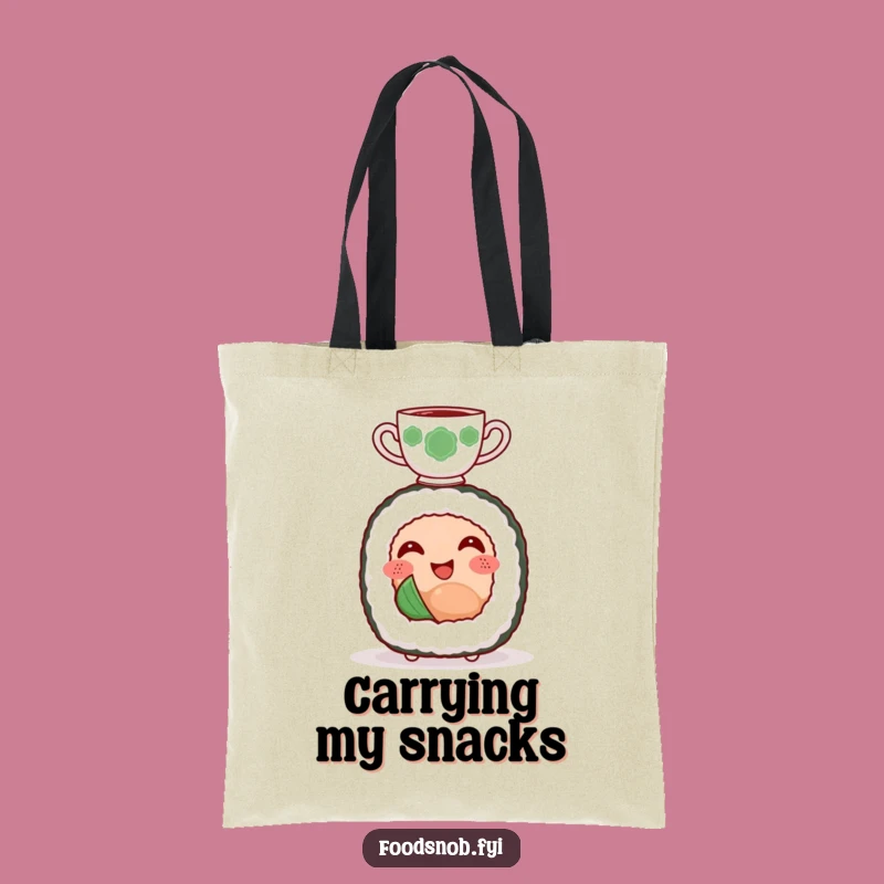 Funny Sushi Tea Tote Bag: Carry Your Calm & Cute Style!