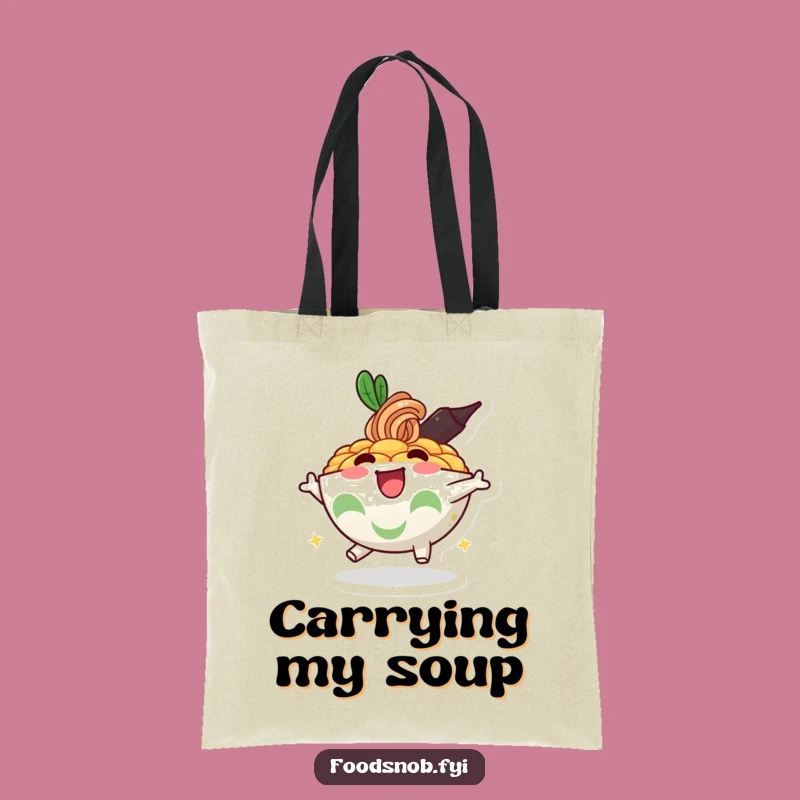Funny Ramen Bowl Tote Bag - Stylish & Cheerful Carry-All for Foodies