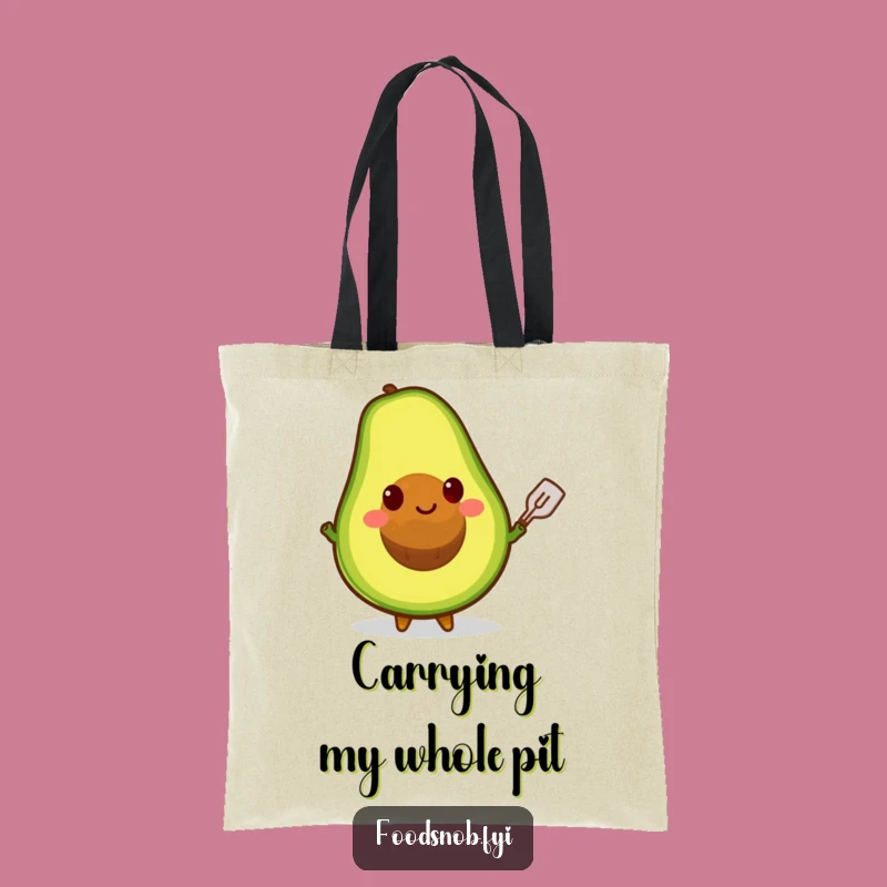 Funny Avocado Pit Spatula Tote Bag - Carry Your Guac Essentials!