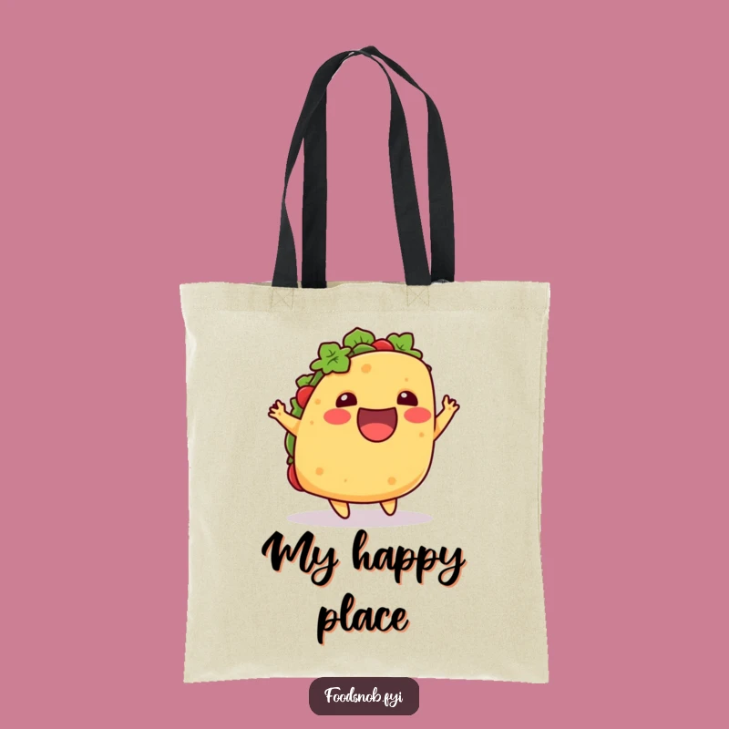 Funny Excited Taco Hop Tote Bag: Carry Your Joy